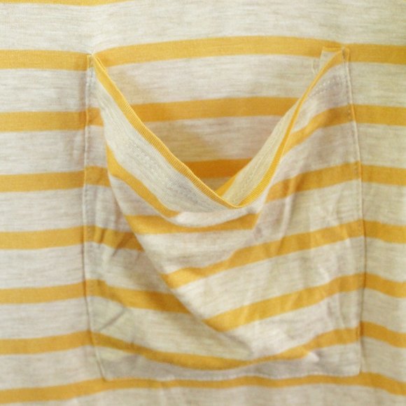 Buttercream Yellow Striped Shirt, 3/4 sleeve - Picture 5 of 6